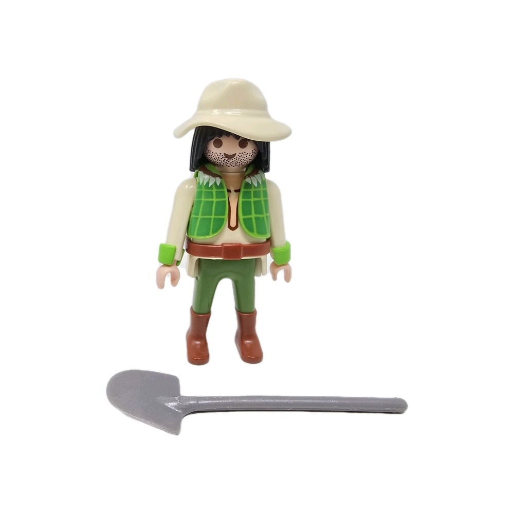 Playmobil 3016 Jungle Explorer Figure‎ Set With Shovel Vintage